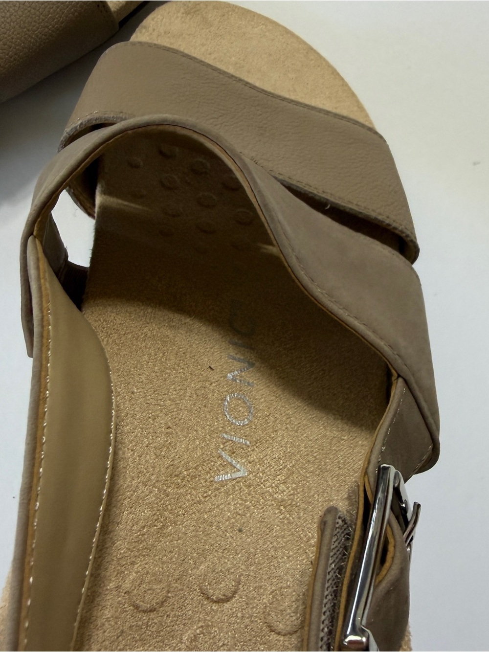 Vionic Taupe Double-Strap Slingback Sandals - Picture 5 of 7